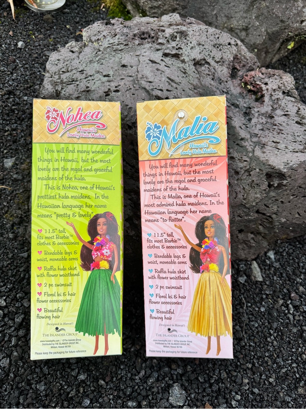 Hawaii Hula Maiden Dolls Nohea & Malia Set of 2 NIB Islander Fists most Barbies - Picture 2 of 7